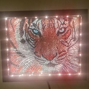 TIGER Picture W/ Led Color Changing Lights